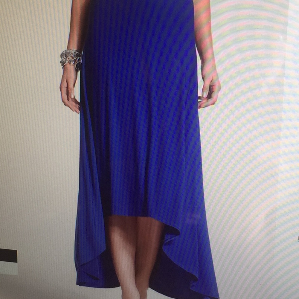 Chico’s Solid Joey Brazilian Blue Skirt